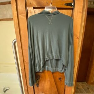 Mono b olive green cropped hoodie